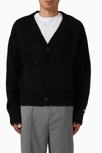 Logo Cardigan in Mohair Knit