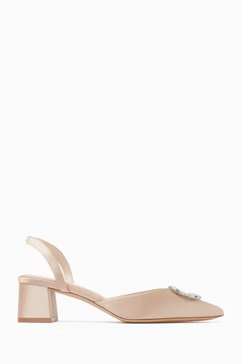 Tamara 45 Slingback Pumps in Satin