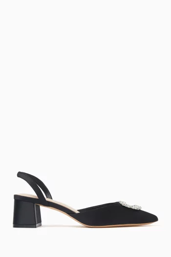 Tamara 45 Slingback Pumps in Satin