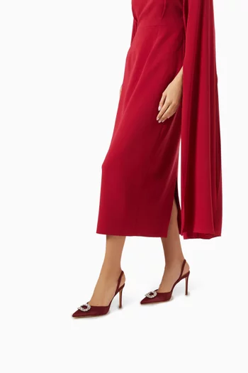Kyra 100 Slingback Pumps in Satin