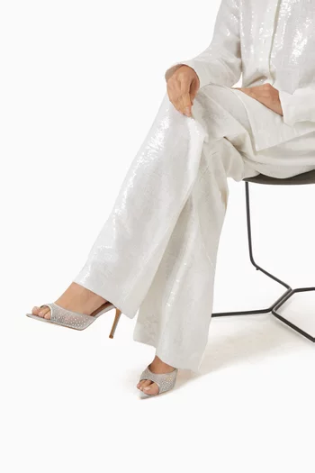 Ariana 90 Mule Sandals in Mesh