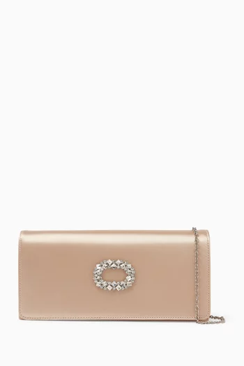 Alice Crystal-embellished Clutch in Satin
