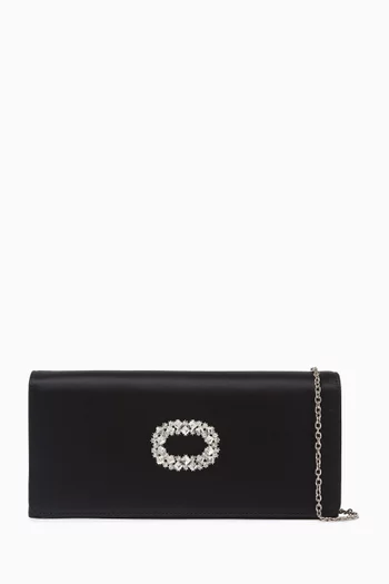 Alice Crystal-embellished Clutch in Satin