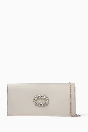 Alice Crystal-embellished Clutch in Satin