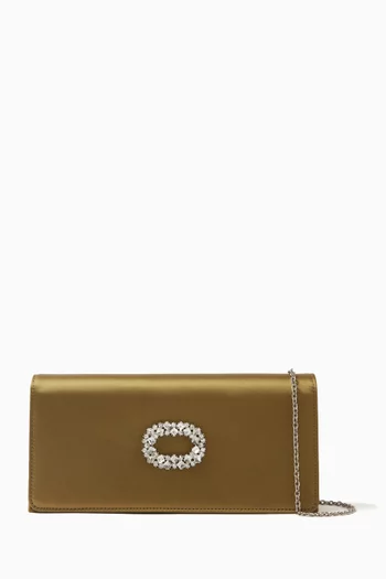 Alice Crystal-embellished Clutch in Satin