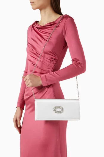 Alice Crystal-embellished Clutch in Satin