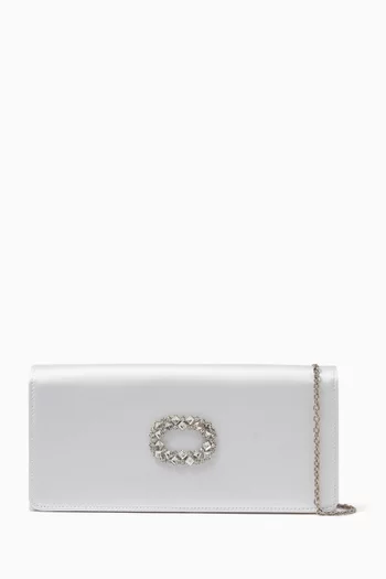 Alice Crystal-embellished Clutch in Satin
