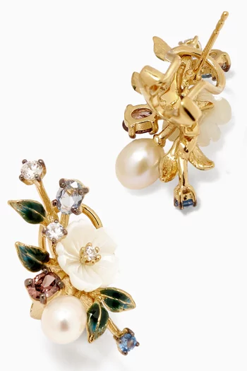 Aqua Orchard Studs in 18kt Gold Vermeil
