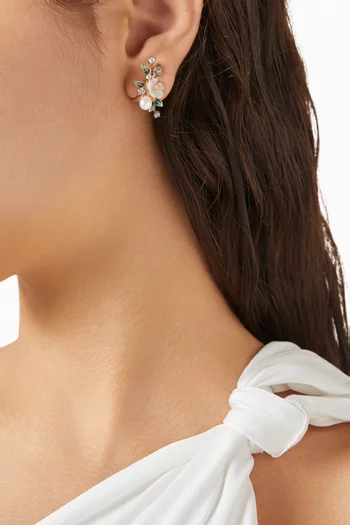 Aqua Orchard Studs in 18kt Gold Vermeil