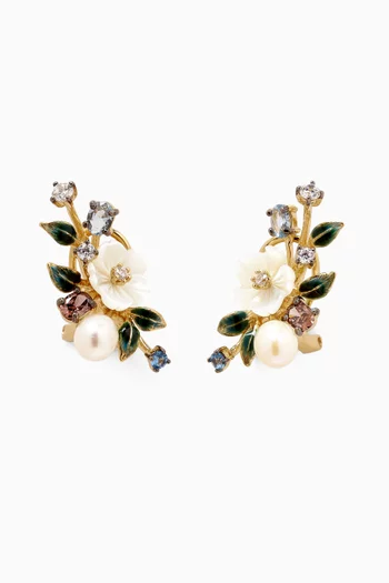 Aqua Orchard Studs in 18kt Gold Vermeil