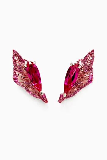 Halia Earrings in 18kt White Gold & Rhodium Vermeil