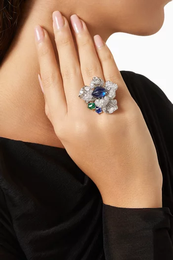 Blossom Ring in 18kt White Gold & Rhodium Vermeil