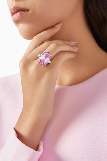 Mermaid Ring in 18kt White Gold & Rhodium Vermeil