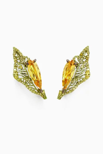 Halia Earrings in 18kt White Gold & Rhodium Vermeil