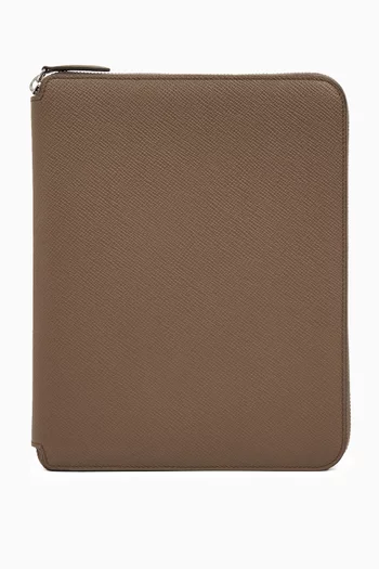A5 Writing Zip Folder in Panama Leather