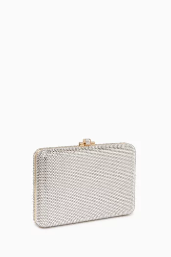 Hamsa Crystal-embellished Clutch