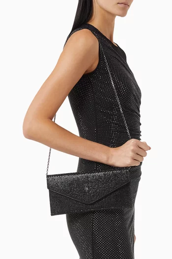 Envelope Crystal-embellished Clutch