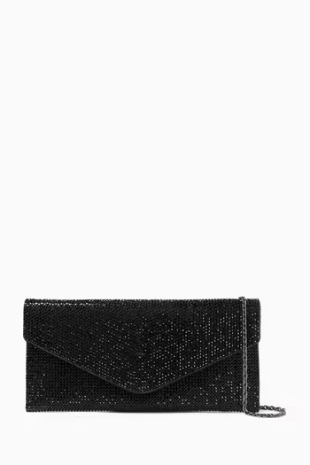 Envelope Crystal-embellished Clutch