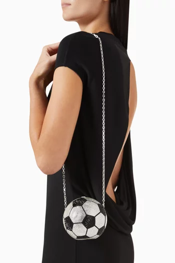 Soccer Ball Crystal Clutch