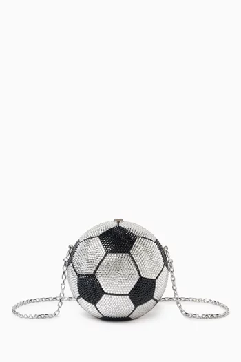 Soccer Ball Crystal Clutch