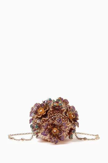 Sphere Glass Flowers Clutch