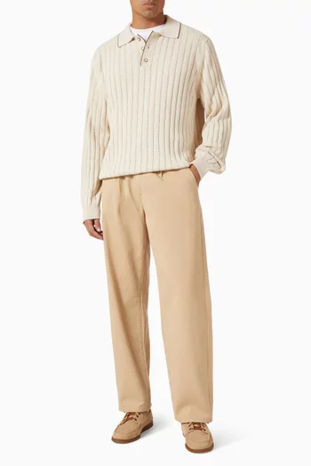 Romeo Pleated Chino Pants in Cotton