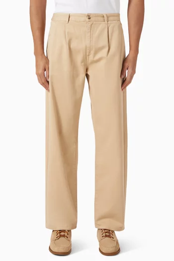 Romeo Pleated Chino Pants in Cotton
