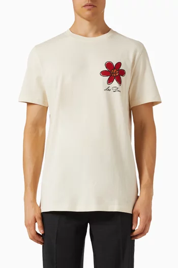 Flower Basket T-shirt in Cotton-jersey