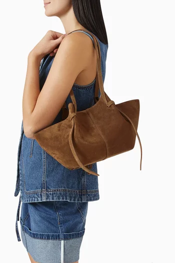 Small Mochi Tote Bag in Suede