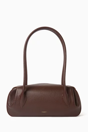 Small Oyster Shoulder Bag in Grained Leather
