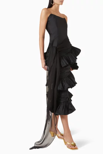 Adrienne Bustier Top in Taffeta