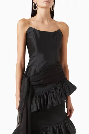 Adrienne Bustier Top in Taffeta