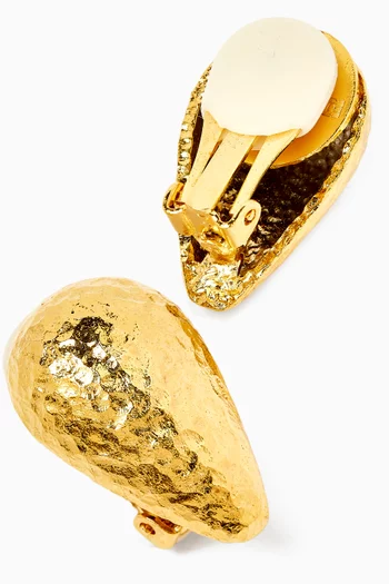Oria Clip-on Earrings in Gold-plated Brass