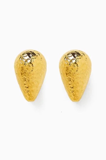 Oria Clip-on Earrings in Gold-plated Brass