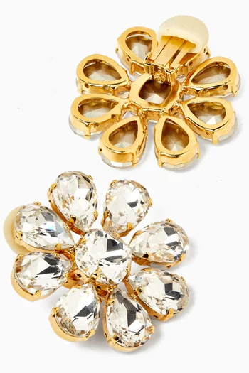 Diademes Flower Clip-on Earrings in Gold-pated Brass