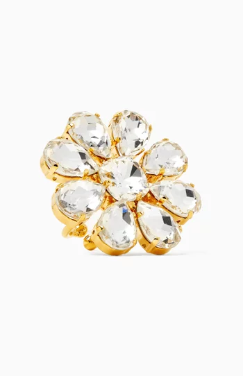 Diademes Flower Ring in Gold-plated Brass