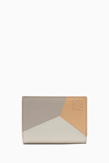 Puzzle Compact Wallet in Classic Calfskin