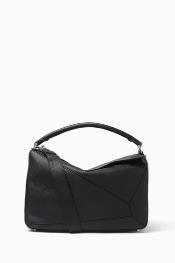 Large Puzzle Shoulder Bag in Leather