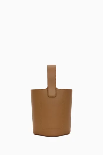 Mini Pebble Bucket Bag in Calfskin