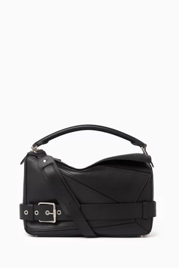 Large Puzzle Biker Bag in Leather