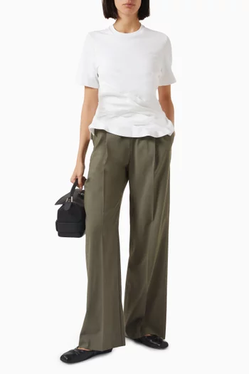 Twisted Top in Compact Cotton Blend