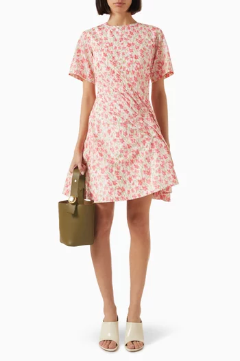 Twisted Dress in Silk Blend Taffeta