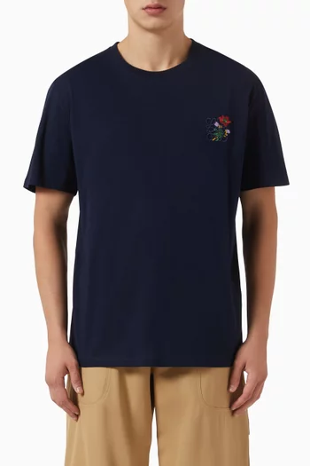 Anagram Embroidered Logo T-shirt in Cotton