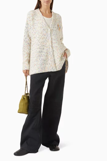 كارديغان بقصة ترابيز وشعار الماركة مزيج صوف