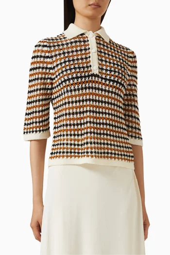 بلوزة بولو كوم باك منسوجة