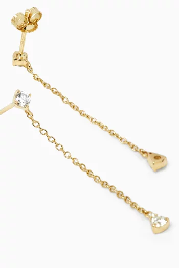 Perfect Pear Diamond Earrings in 14kt Gold