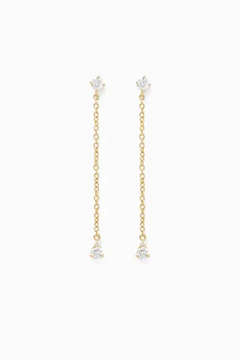 Perfect Pear Diamond Earrings in 14kt Gold