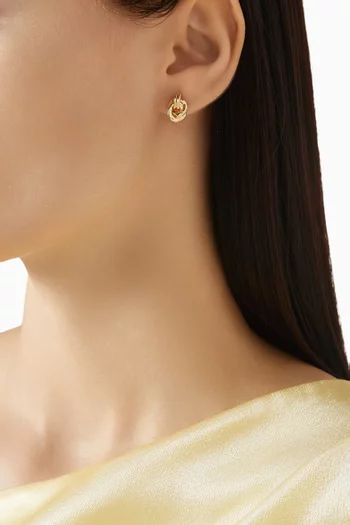 Dainty Knot Stud Earrings in 14kt Yellow Gold