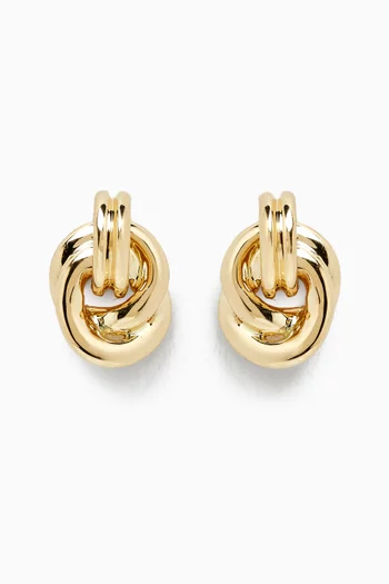 Dainty Knot Stud Earrings in 14kt Yellow Gold