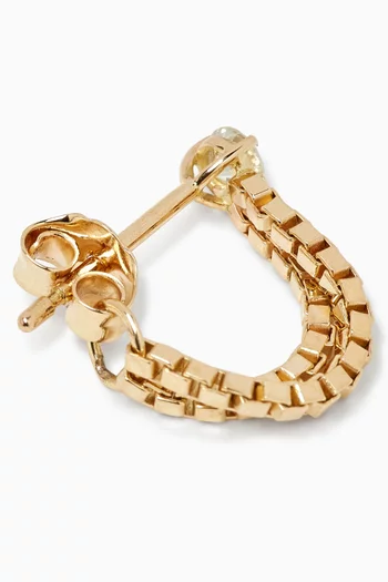 Front to Back Diamond Single Earring in 14kt Gold